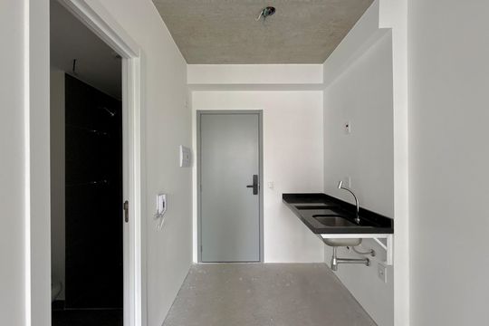 Cozinha  de kitnet/studio à venda com 1 quarto, 24m² em Vila Olímpia, São Paulo
