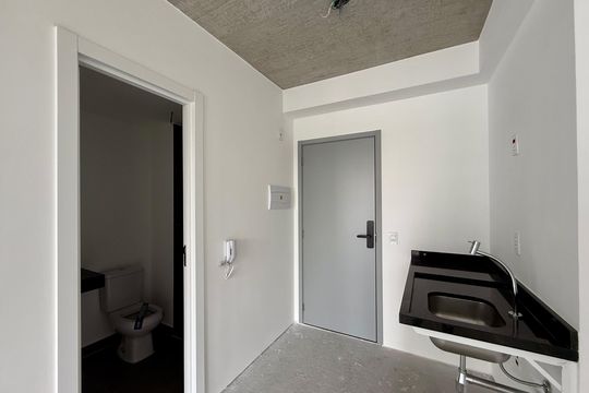 Cozinha  de kitnet/studio à venda com 1 quarto, 24m² em Vila Olímpia, São Paulo