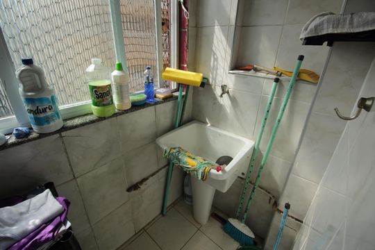 Cozinha e Área de Serviço de apartamento para alugar com 2 quartos, 82m² em José Menino, Santos
