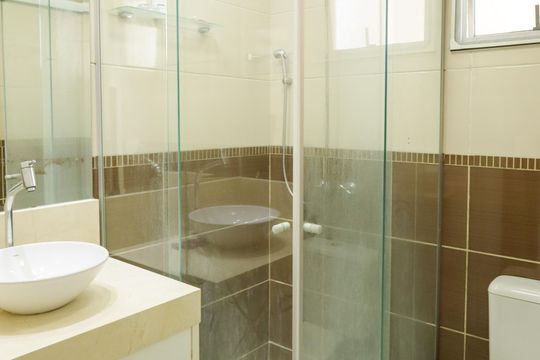 Banheiro Suíte de apartamento à venda com 3 quartos, 74m² em Campininha, São Paulo