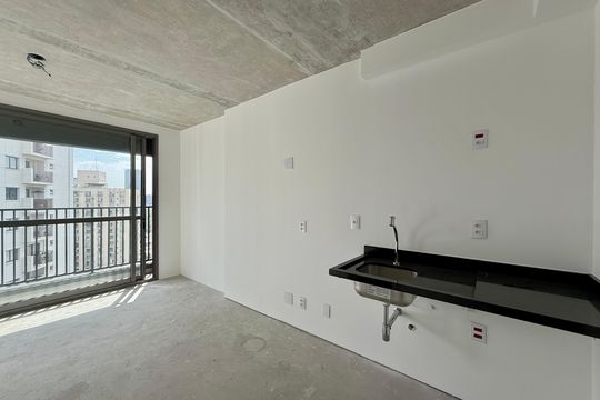 Cozinha de kitnet/studio à venda com 1 quarto, 24m² em Vila Olímpia, São Paulo