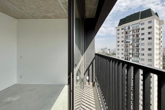 Sacada  de kitnet/studio à venda com 1 quarto, 24m² em Vila Olímpia, São Paulo
