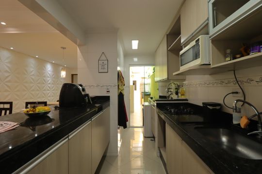Cozinha de apartamento à venda com 3 quartos, 110m² em Parque das Nações, Santo André