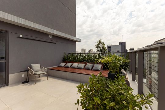 Área comum - Piscina de apartamento para alugar com 1 quarto, 35m² em Indianópolis, São Paulo