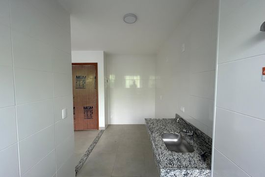 Cozinha de apartamento para alugar com 2 quartos, 46m² em Braúnas, Belo Horizonte
