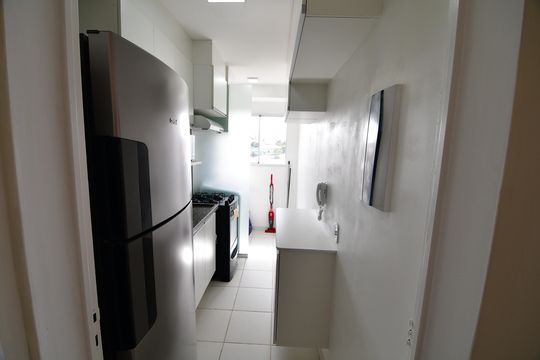 Cozinha de apartamento para alugar com 2 quartos, 46m² em Jardim do Lago, Campinas