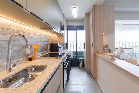Cozinha de apartamento para alugar com 2 quartos, 74m² em Jardim do Paço, Sorocaba