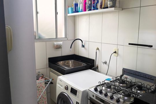 Área de serviço de apartamento à venda com 2 quartos, 45m² em Loteamento Parque São Martinho, Campinas