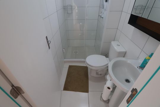 Banheiro de apartamento para alugar com 2 quartos, 49m² em Harmonia, Canoas