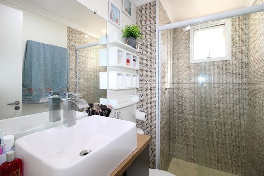 Banheiro de apartamento para alugar com 2 quartos, 40m² em Colônia (zona Leste), São Paulo