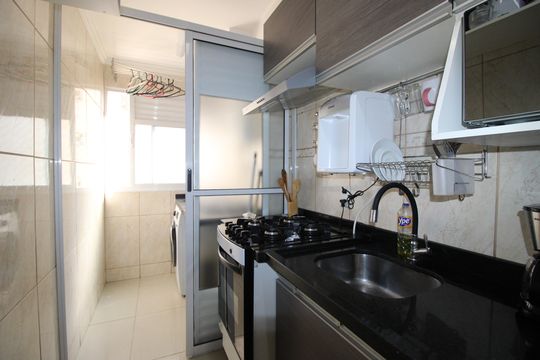 Cozinha de apartamento para alugar com 2 quartos, 40m² em Colônia (zona Leste), São Paulo