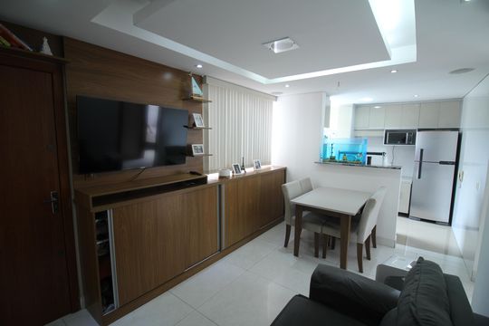 Sala de apartamento para alugar com 2 quartos, 45m² em Santa Maria, Contagem