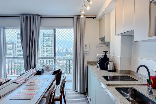 Cozinha de kitnet/studio para alugar com 1 quarto, 33m² em Vila Mariana, São Paulo