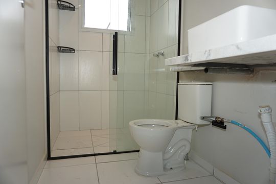 Banheiro da Suíte de apartamento para alugar com 3 quartos, 125m² em Parque Esplanada do Embu, Embu das Artes