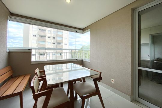 Varanda da Sala de apartamento à venda com 2 quartos, 73m² em Caiçaras, Belo Horizonte