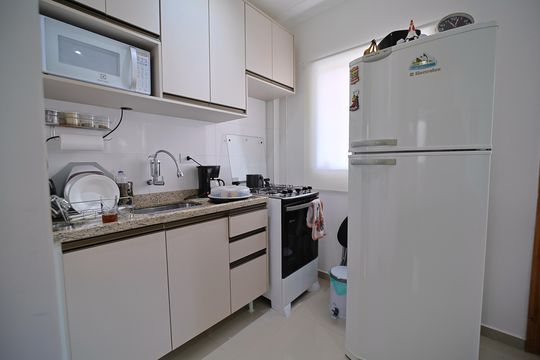 Cozinha de apartamento à venda com 1 quarto, 32m² em Vila Salete, São Paulo