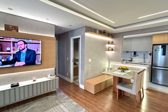 Sala de apartamento à venda com 2 quartos, 86m² em Jardim Tabatinga, Guarulhos