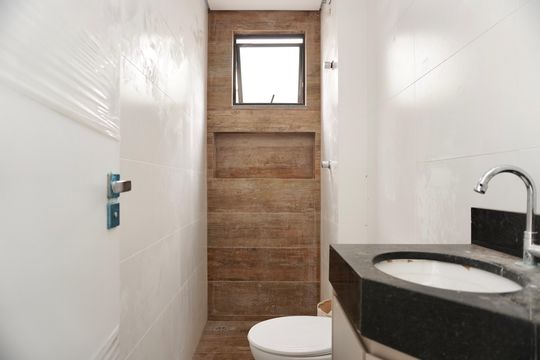 Banheiro Social  de apartamento à venda com 3 quartos, 117m² em Santa Tereza, Belo Horizonte
