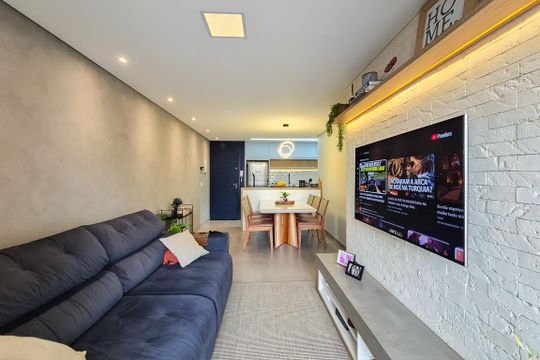 Varanda da Sala de apartamento à venda com 2 quartos, 65m² em Paulicéia, São Bernardo do Campo
