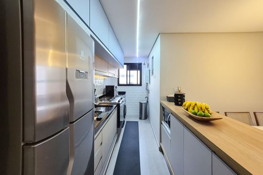 Cozinha e Área de Serviço de apartamento à venda com 2 quartos, 65m² em Paulicéia, São Bernardo do Campo