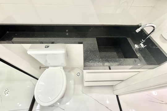 Banheiro de apartamento para alugar com 2 quartos, 42m² em Vila Campanela, São Paulo