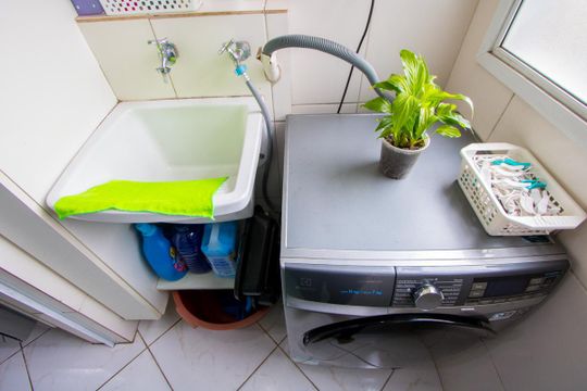 Área de serviço de apartamento à venda com 3 quartos, 77m² em Vila Pires, Santo André