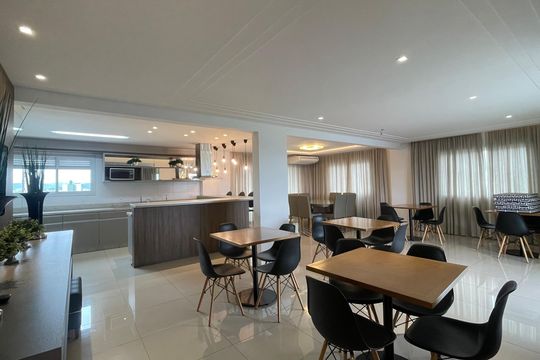 Área comum - Salão de festas de apartamento para alugar com 3 quartos, 95m² em Centro, Palhoça
