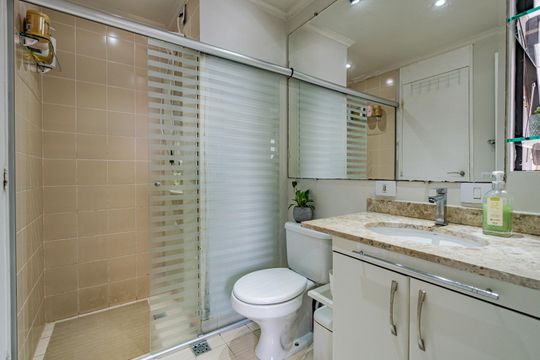 Banheiro da Suíte de apartamento à venda com 3 quartos, 64m² em Vila Vera, São Paulo