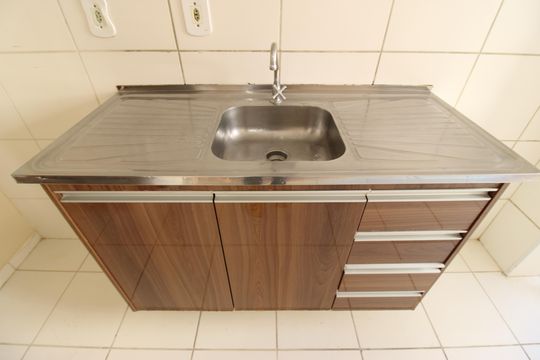 Cozinha de apartamento para alugar com 1 quarto, 49m² em Vila Nova Sorocaba, Sorocaba