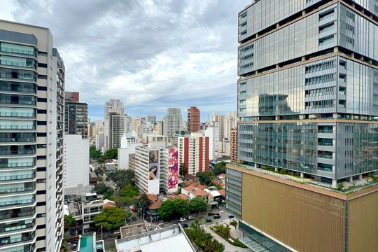 Vista da Varanda de kitnet/studio à venda com 1 quarto, 31m² em Pinheiros, São Paulo