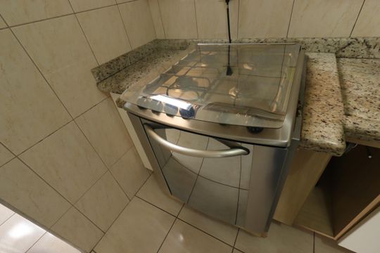 Cozinha - Fogão embutido de apartamento à venda com 3 quartos, 87m² em Vila Eldizia, Santo André