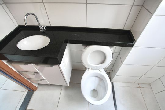 Banheiro Social de apartamento para alugar com 2 quartos, 43m² em Tres Barras, Contagem