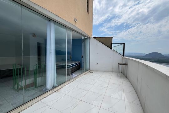 Varanda do Quarto Suíte 2 de apartamento para alugar com 2 quartos, 72m² em Barra da Tijuca, Rio de Janeiro