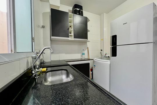 Cozinha de apartamento para alugar com 2 quartos, 55m² em Santos Dumont, Juiz de Fora