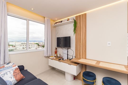 Sala de apartamento à venda com 1 quarto, 25m² em Belenzinho, São Paulo
