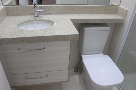 Banheiro Social de apartamento à venda com 2 quartos, 65m² em Osvaldo Cruz, São Caetano do Sul