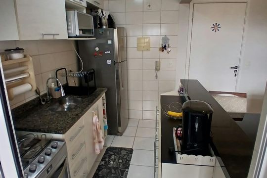 Cozinha de apartamento à venda com 2 quartos, 47m² em Vila Jupiter, São Bernardo do Campo