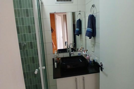 Banheiro de apartamento à venda com 2 quartos, 47m² em Vila Jupiter, São Bernardo do Campo