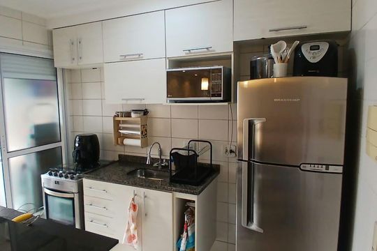 Cozinha de apartamento à venda com 2 quartos, 47m² em Vila Jupiter, São Bernardo do Campo