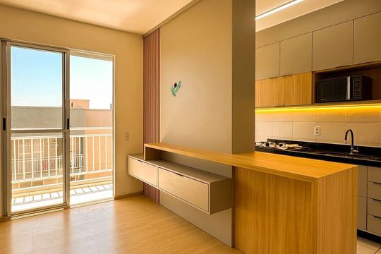Sala de apartamento para alugar com 2 quartos, 48m² em Maubisa, Ribeirão Preto