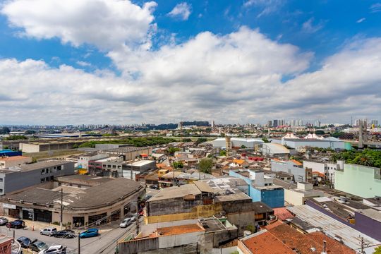 Vista da sala de apartamento à venda com 2 quartos, 55m² em Piraporinha, Diadema
