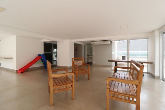 Área comum - Salão de festas de apartamento para alugar com 3 quartos, 135m² em Copacabana, Uberlândia