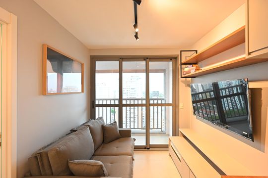 Sala de apartamento para alugar com 1 quarto, 32m² em Vila Clementino, São Paulo