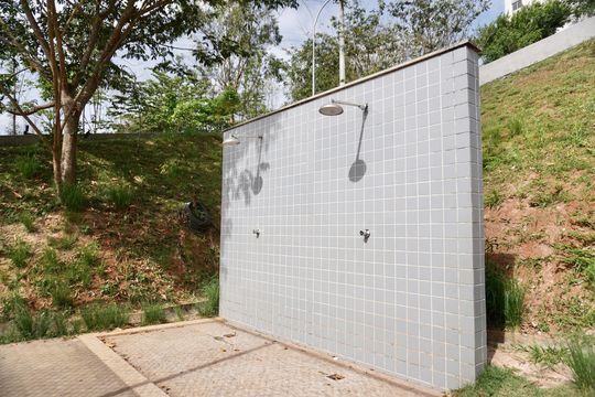 Área comum - Ducha de apartamento para alugar com 2 quartos, 48m² em Granja de Freitas, Belo Horizonte