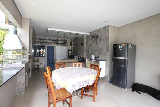Área gourmet de casa de condomínio à venda com 6 quartos, 586m² em Estância do Hibisco, Contagem