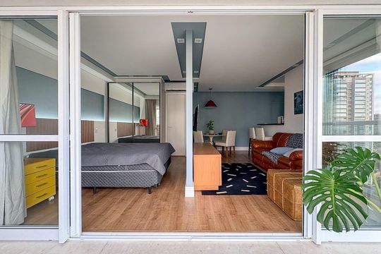 Sala/Quarto de apartamento para alugar com 1 quarto, 50m² em Vila Gertrudes, São Paulo