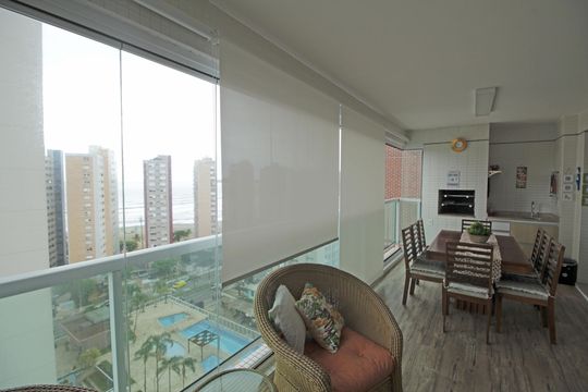 Varanda da Sala de apartamento para alugar com 4 quartos, 134m² em José Menino, Santos