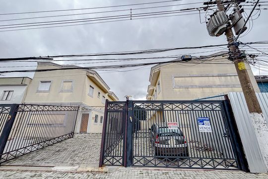 Fachada com Placa de casa de condomínio à venda com 3 quartos, 68m² em Vila Matilde, São Paulo