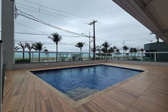 Área comum - Piscina de apartamento para alugar com 2 quartos, 83m² em Guilhermina, Praia Grande