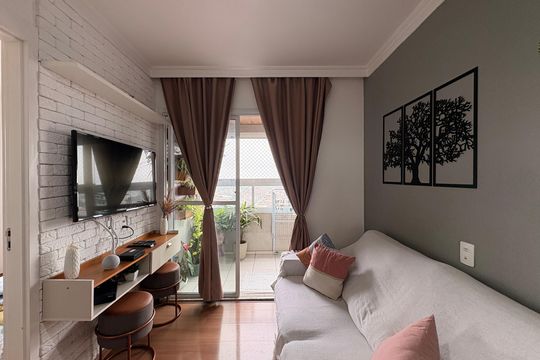 Sala de apartamento para alugar com 2 quartos, 43m² em Jardim Adutora, São Paulo